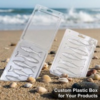 Boîte d'emballage en plastique PET transparent de qualité alimentaire écologique personnalisée pour appâts de pêche