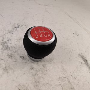 Car <b>Gear</b> <b>Knob</b> Leather Red And Black 6 Speed Manual Transmission Shift <b>Knob</b> For Subaru Ergonomic Design - Product Image 5