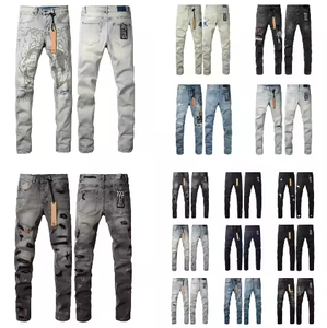 Jeans en denim de marque de créateur Ksubiy, nouvelle collection, haute qualité, déchirés, coupe slim, effet usé, pour hommes - Product Image 2