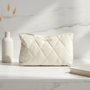 Bolsa de Maquillaje Personalizada al por Mayor, Ecológica, Acolchada, con Cierre, Bolsa de Cosméticos Portátil para <span class=keywords><strong>Viajes</strong></span>, para Chicas - Product Image 2