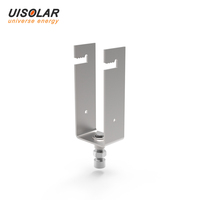 UISOLAR - Serre-tuyaux carrés en acier galvanisé, supports de montage solaire en forme de U pour système d'installation de carport