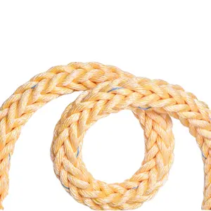 12 strands 80mm braided rope pp and polyester mixed mooring rope floating or sinking hawser shipping rope