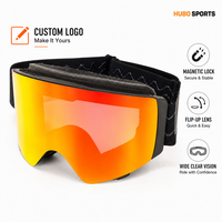 HUBO HB-30 PC Lunettes de ski polarisées photochromiques UV400 anti-buée magnétiques interchangeables pour snowboard et moto, personnalisables OEM