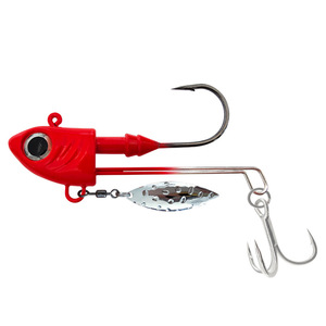 เหยื่อตกปลาทะเลจูซาน แบบมีหัวจิ๊กพร้อมใบพัดสีแดง สำหรับตกปลาทะเลน้ำเค็ม ตกปลาจากเรือ - Product Image 1