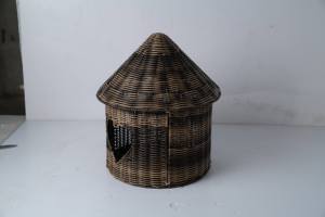 Comodo Letto Rialzato per Gatti, Cuccia per Animali Domestici, Letto Confortevole per Amici Pelosi, Casa per Gatti in Rattan - Product Image 5