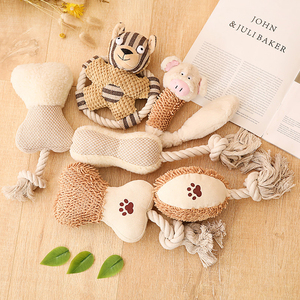 ODM/OEM giocattoli di peluche per animali domestici su misura corda di cotone interattivo cane da masticare giocattolo per la pulizia dei denti a forma di osso giocattoli di lusso per cani - Product Image 1