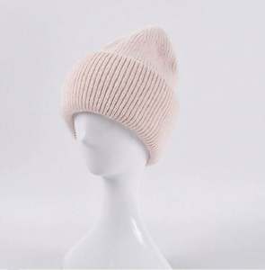 Bonnet en tricot unisexe en angora épais et chaud pour femme, nouvelle collection automne-hiver, en gros et en stock - Product Image 3