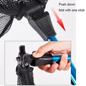 Gấp câu cá hạ cánh <span class=keywords><strong>Net</strong></span> cho nước ngọt nước mặn cao su Lưới Đánh Cá cho cá hồi cá da trơn Bass Telescopic nhôm cực xử lý - Product Image 6