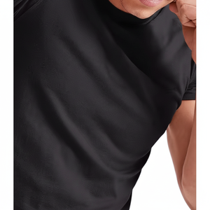 Camiseta de manga corta con cuello redondo de alta calidad para hombre de verano, estilo callejero personalizado, gimnasio, entrenamiento físico, ajuste Regular, secado rápido para hombre - Product Image 1