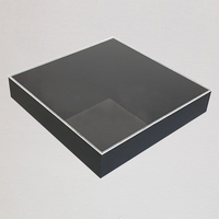 Plateaux plats en acrylique avec couvercles Plateau rectangulaire personnalisé en acrylique avec couvercle Carré Noir Blanc Clair Acrylique Lucite Plateau avec couvercle