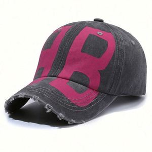 Casquettes de baseball personnalisées en coton non structuré avec logo imprimé, effet vieilli et visière délavée, style vintage, pour hommes - Product Image 2