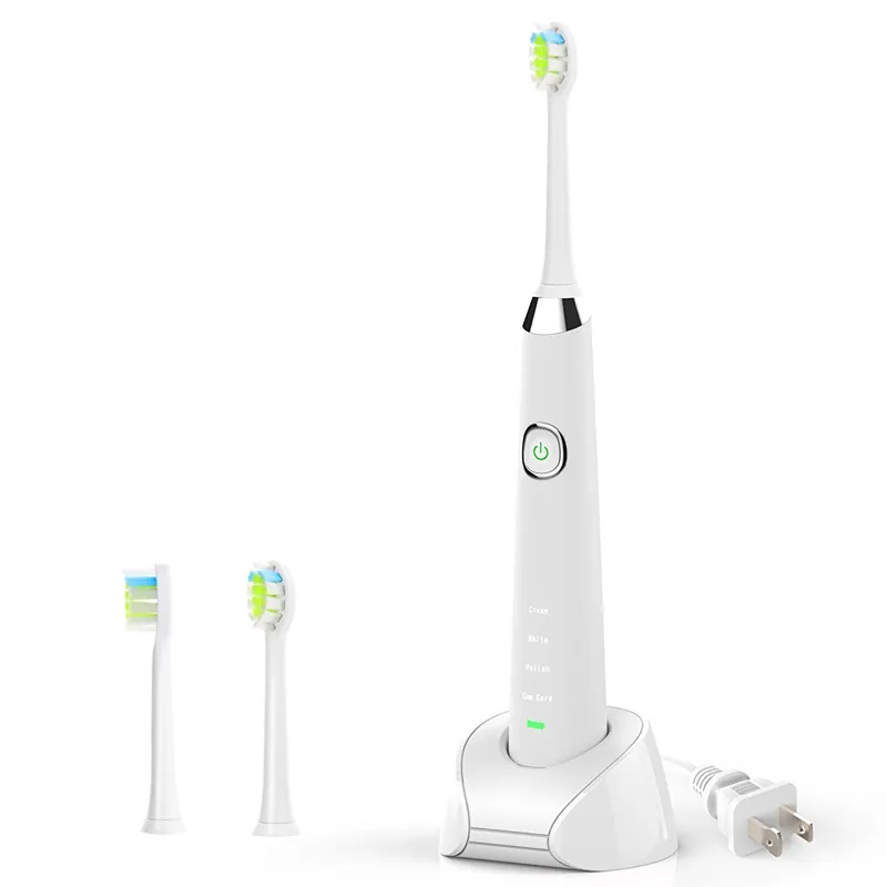 amazon top sale smart 360 cleaning automatic electric sonic toothbrush 4 modes with step and charge oral brush head