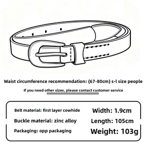 <span class=keywords><strong>Ceinture</strong></span> fine en <span class=keywords><strong>cuir</strong></span> de vachette pour <span class=keywords><strong>femme</strong></span> avec <span class=keywords><strong>boucle</strong></span> ardillon en alliage et accents <span class=keywords><strong>argent</strong></span>és, design chaîne décorative pour la taille - Product Image 2