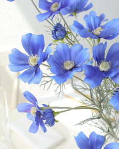 Factory Wholesale Artificial Single Stem Silk Sativa Flowers <b>Wedding</b> Hotel Decorations Photography <b>Props</b> - Product Image 5