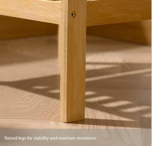 Étagère ouverte en bambou naturel minimaliste moderne, unité de rangement autoportante <span class=keywords><strong>pour</strong></span> la cuisine et le salon - Product Image 6