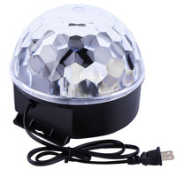 Télécommande sonore 6*1W RGBYWP LED Crystal Magic Ball Lights Party Disco Lights