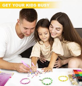 Người Mới Bắt Đầu Làm Đồ Trang Sức <span class=keywords><strong>Kit</strong></span> 5000 Pcs Preppy Polymer Đất Sét Hạt Charms May Dệt Đồ Chơi Cho Trẻ Em Tuổi 6-13 Cho - Product Image 4