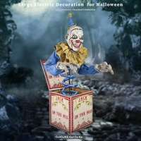 Décoration d'extérieur grande taille pour Halloween : Clown parlant à induction électrique, modèle GGK5124824 (Chine)