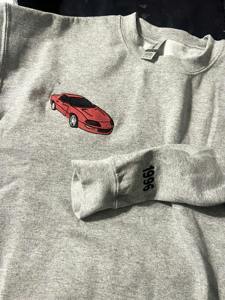 Voiture personnalisée de Photo Sweat à capuche d'hiver brodé de couleur unie Cadeaux unisexe pour les gars de la voiture - Product Image 3