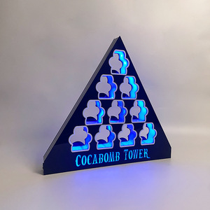 Torre Cocabomb, Exhibidor de Botellas LED, Pirámide LED para <span class=keywords><strong>Alcohol</strong></span>, Miniatura Glorificadora de Bebidas, Bandeja de Prueba y Servicio de Copas, Presentador de Vino - Product Image 3