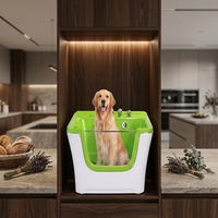 Baignoire de spa pour chien en acrylique blanc antibactérien dermatologique professionnel avec ozone
