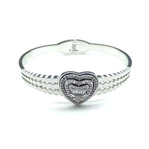 Fashion Bangle 316L Stainless Steel PVD Gold Plating Heart Design <b>For</b> <b>Women</b> Jewelry - Product Image 1