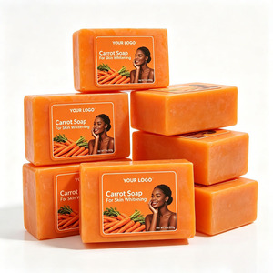 Carrot <b>Soap</b> For Skin Whitening 200g <b>Soap</b> Bars Private Label Low MOQ Hyperpigmentation Dark Spot Remover <b>Soap</b> - Product Image 3