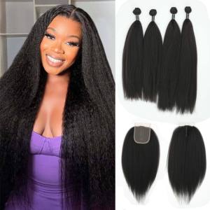 Extensiones de Cabello Sintético de Alta Calidad, Textura Natural, Duraderas, Suaves, Ligeras, Tejido Yaki - Product Image 1
