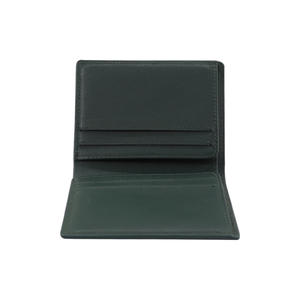 กระเป๋าสตางค์หนังแท้สำหรับผู้ชาย แบบพับบาง ป้องกัน RFID สีน้ำเงินเข้ม ที่ใส่บัตรแบบมินิมอล ขนาดสั้น 8.5x10.5 ซม. - Product Image 5