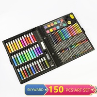 Vente chaude peinture professionnelle ensemble de papeterie stationnaire école enfants dessin Art kits accessoires scolaires ensemble de papeterie