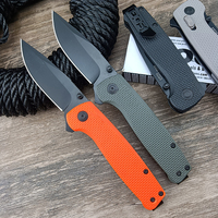 Couteaux de poche pliants D2, lame Drop Point, manche en fibre de nylon, couteaux utilitaires tactiques de survie pour le camping en plein air, la chasse et la survie, outils EDC