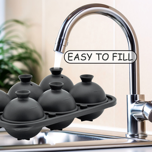 BHD personalizado 3D pelota de <span class=keywords><strong>tenis</strong></span> bandejas de cubitos de hielo molde portátil de silicona para Hacer bolas de hielo para cócteles y Bourbon sin BPA - Product Image 3