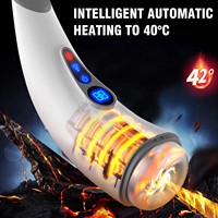 LCD-Display Touchscreen-Steuerung 9 Frequenzen Vibration Saugfunktion Intelligente Sprachsteuerung Automatisches Saugen Heizfunktion Wasserdichtes Sexspielzeug für Männer