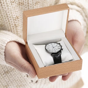 Custom Logo High Single Solid Personaised Wood <b>Watch</b> Box Rectangle Wooden <b>Watch</b> Box - Product Image 2