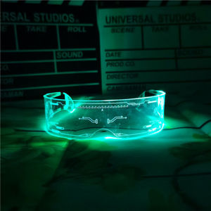 แว่นตา LED เรืองแสง รุ่นใหม่ สำหรับผู้ชาย สไตล์ไซไฟ สำหรับบาร์ ดิสโก้ แว่นกันแดดผู้หญิง สไตล์ไซเบอร์พังก์ แว่นกันแดดแบบชิ้นเดียว - Product Image 4