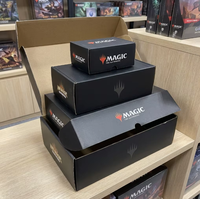 Boîte d'expédition noire élégante en carton ondulé mat de luxe avec logo personnalisé en feuille d'or pour petites entreprises et emballages artistiques, vente en gros