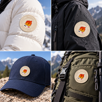 Écussons personnalisés haut de gamme en PVC souple, badges moulés en silicone avec broderie, patchs hybrides thermocollants en caoutchouc pour vestes, chapeaux et sacs d'extérieur