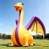 Zhenmei - Dragón Volador Inflable de 5 m, Impresión Personalizada a Todo Color, Criatura de Dibujos Animados Inflable para Festivales de Inauguración de Centros Comerciales