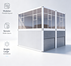 Contenedor Prefabricado <span class=keywords><strong>de</strong></span> 2 Pisos para <span class=keywords><strong>Alquiler</strong></span>, Fácil <span class=keywords><strong>de</strong></span> Reventa, con Tienda <span class=keywords><strong>de</strong></span> Vidrio Panorámico y Almacenamiento en el Piso Bajo, Ideal para Negocios <span class=keywords><strong>de</strong></span> <span class=keywords><strong>Alquiler</strong></span> - Product Image 1