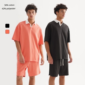 <span class=keywords><strong>Completo</strong></span> Estivo da <span class=keywords><strong>Uomo</strong></span> 270G: Polo e Pantaloncini in Fibra di Bambù 100% - Stile Normcore/Minimalista, Alta Qualità, Vestibilità Ampia - Product Image 1