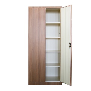 Modern Steel Wardrobe Clothes Cabinet <b>Bedroom</b> <b>Swing</b> 2 Door Locker Hanging Space Saving Durable Hospital & Gym Use - Product Image 1