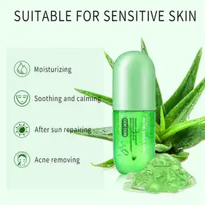 Eigenmarke individuelles Logo Gesichts-Akne-Reparatur natürliche organische feuchtigkeitsspendende Beruhigung nach der Sonne 100% reines Aloe Vera-Gel für Gesicht