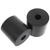 Bloque de Cojín cilíndrico de goma personalizado de bajo precio, resorte de goma negro, bloque silencioso de vibración de goma