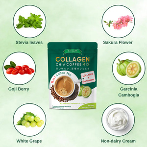 Toptan Fabrika Oem Paketleme L-Glutatyon Kolajen Chia Kahvesi Fitgum 20x Kolajen Chia Kahvesi Zayıflama Kahvesi Kolajenli - Product Image 3