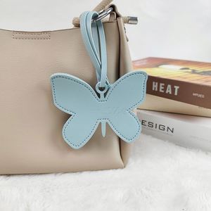 Hot-selling Bag Charms Pendant Butterfly Shaped Handmade <b>Keychain</b> Double Layer Chain Hanging Ornament for Car Handbag Purse - Product Image 6