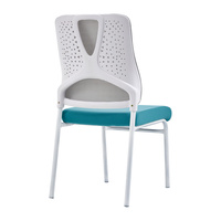 Chaise de bureau moderne à hauteur réglable avec structure en acier et revêtement en tissu pour la maison et les bureaux hospitaliers