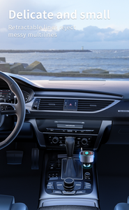<span class=keywords><strong>Chargeur</strong></span> de voiture à charge rapide en métal rétractable de nouveau style 2025 avec conception portable de charge sans fil - Product Image 4