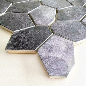 IRN226706 Moderne Metall-Inkjet-unregelmäßige Mosaik fliesen Kostenlose stein förmige Innenwand dekoration für Bad und Wohnzimmer - Product Image 6
