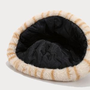 Winter Fuzzy Furry Bucket <b>Hats</b> Fluffy Fur Warm Windproof Docker <b>Hats</b> - Product Image 6