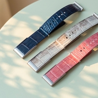 Bracelet en cuir de vachette véritable à motif crocodile himalayen gaufré pour bracelets Whoop 50, bandes Whoop 5.0 MG, luxe